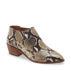 Madewell Shoes | Madewell Sonia Low Leather Snakeskin Chelsea Boot